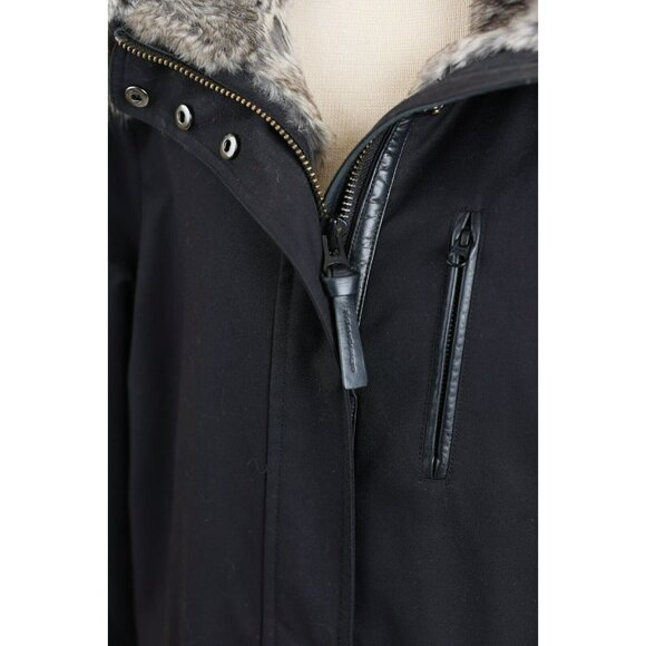 Mackage Fur Lined Parka w/ Fur Trim Hood SZ XS Black - Picture 4 of 9